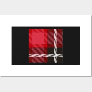Burgundy Plaid Posters and Art